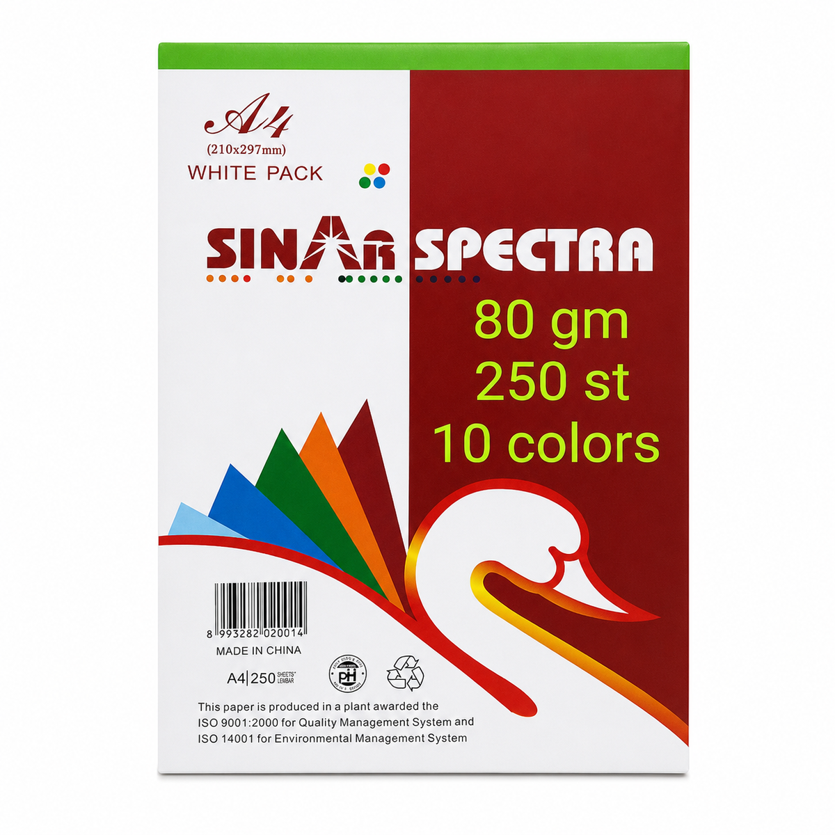 A&T Colored Paper 250 pages 10 Colors || ورق ملون ٢٥٠ ورقة ١٠ الوان⁩
