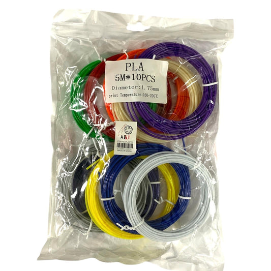 3D Pen Refill 10 Colors 5 Meters || تعبئة قلم ثلاثي الابعاد ثري دي ١٠ الوان ٥ متر