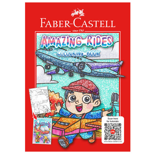 Faber Castell Amazing Rides Coloring Book || دفتر تلوين للاطفال فيبر كاستل الولد الرحال