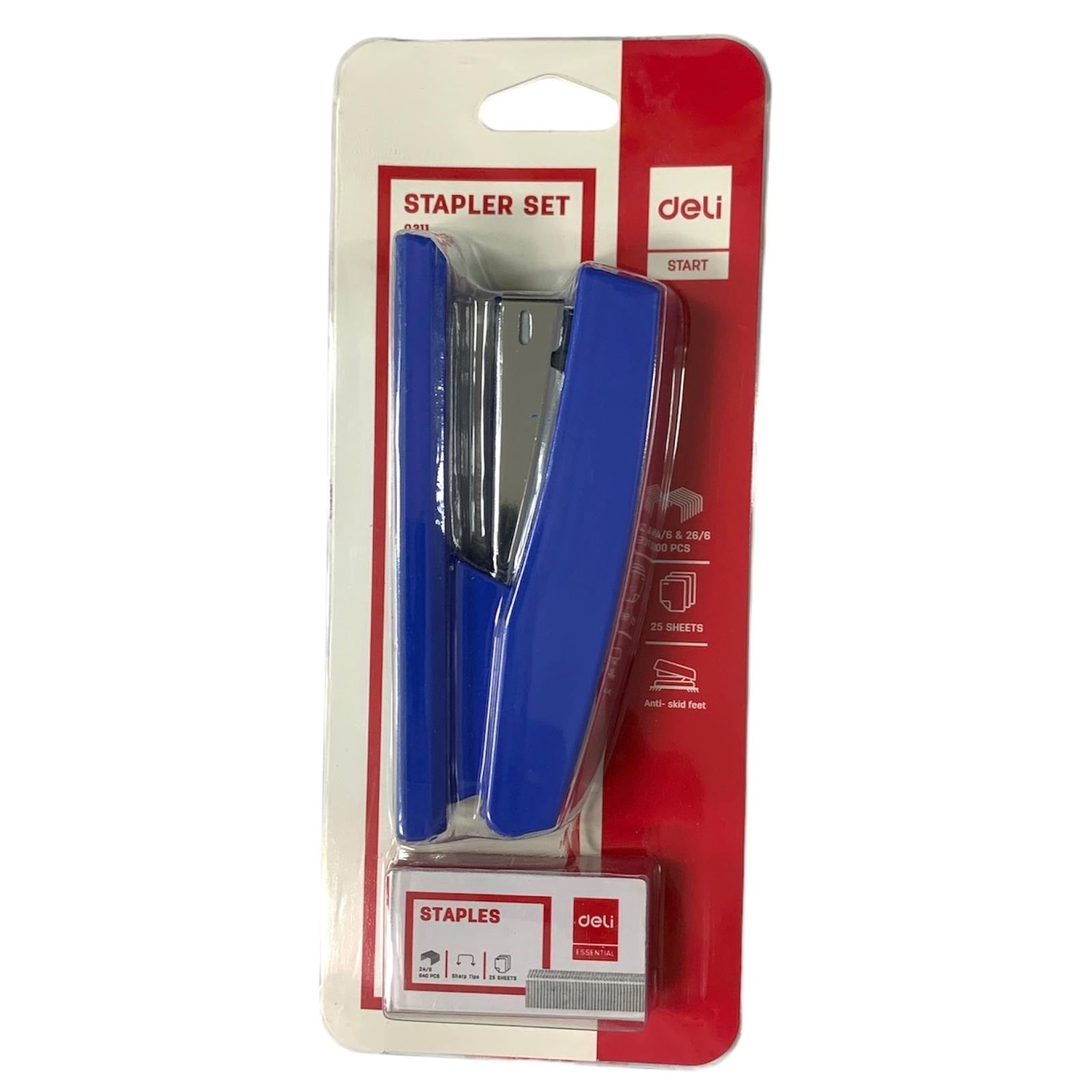 Deli Stapler Set 0311 Blue Color || دباسة ديلي ٠٣١١ لون ازرق