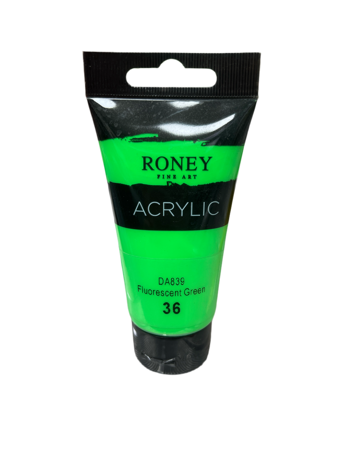 Roney Acrylic Color 75 ml Flourescent Green || الوان اكريليك روني ٧٥ مل لون اخضر فسفوري