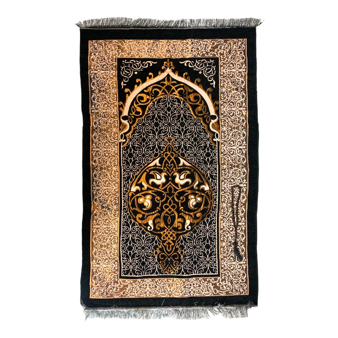 Prayer Matt Gift Set 110 x 70 || سجادة صلاه للأطفال حجم 70*110 لون اسود