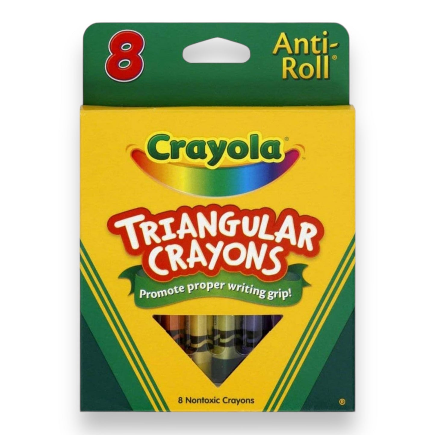 Crayola Triangular Crayons 8 Colors Anti Roll || الوان كرايولا شمعية مثلثة ٨ لون 