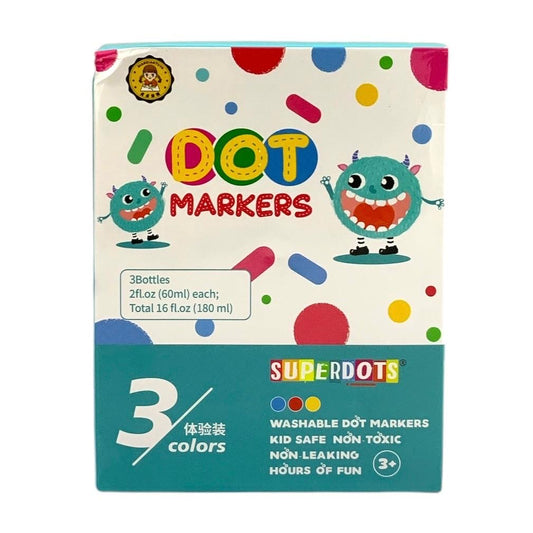 Washable Dot Markers 3 Colors || الوان طباعات دوت ماركر عدد ٣ لون