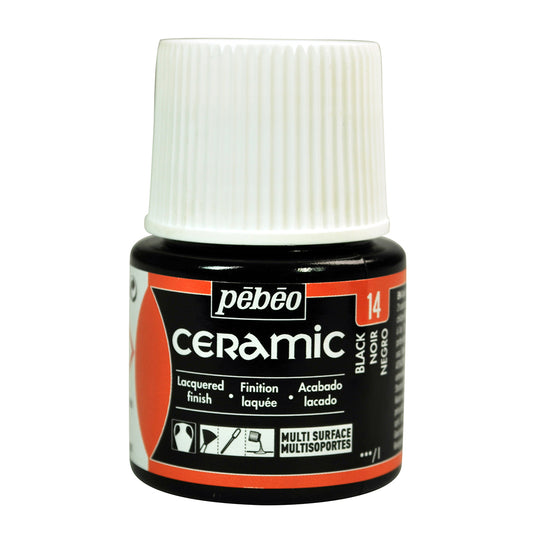 Pebeo Ceramic 45 ml Black || لون سيراميك بيبيو اسود ٤٥ مل