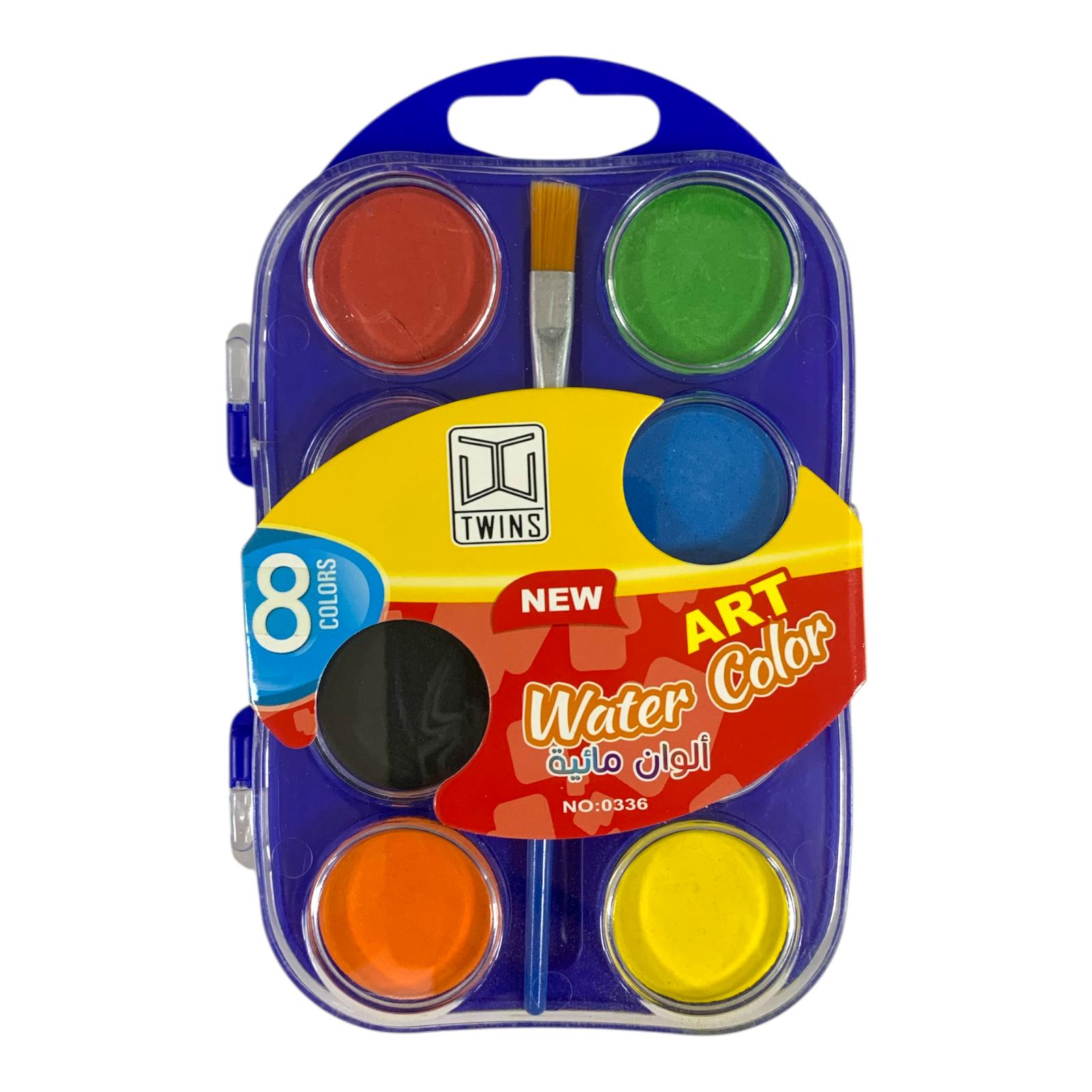 A&T Color Me Water Colors with Brush 8 Colors || الوان مائية كولور مي 8 لون