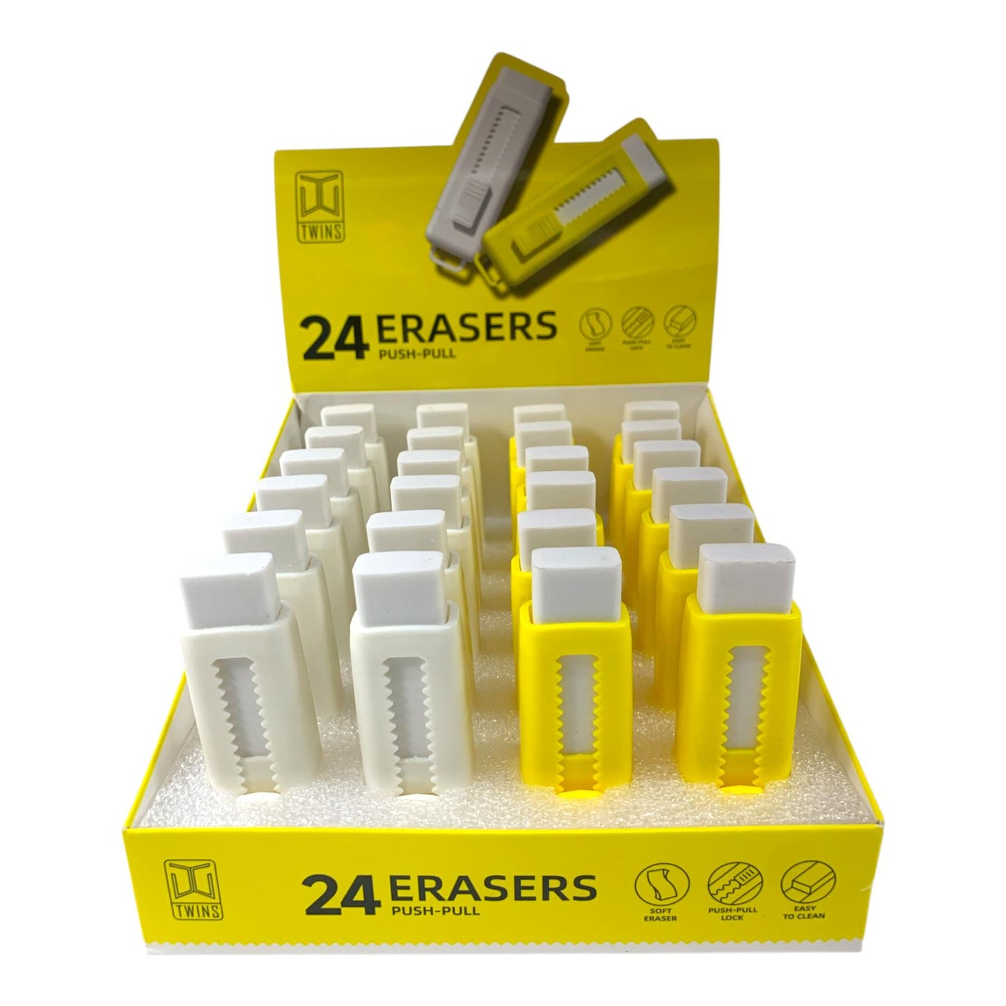 A&T Retractable Stick Eraser Assorted Color || مساحة اي اند تي كبس الوان متنوعة