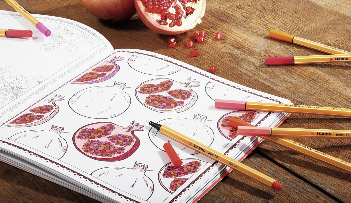 fineliner stabilo point 88 pack of 30 Colors || مجموعة الوان ستابيلو 30 لون راس ضعيف