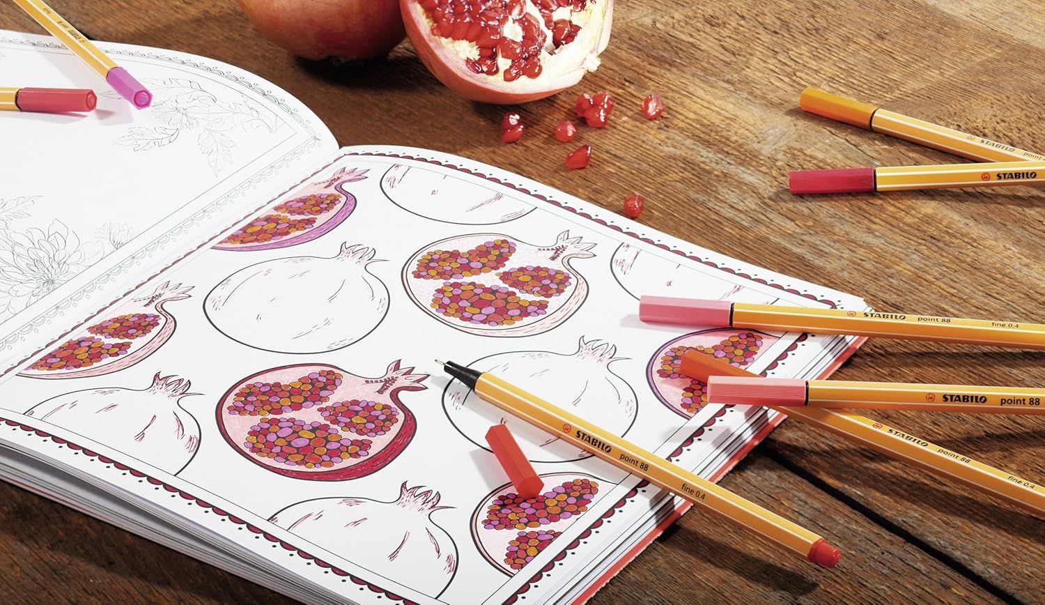 fineliner stabilo point 88 pack of 30 Colors || مجموعة الوان ستابيلو 30 لون راس ضعيف