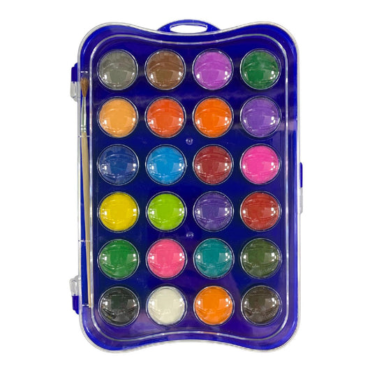 20-Color Watercolor Paint Set with Brush || مجموعة ألوان مائية بفرشاة مكونة من 20 لون