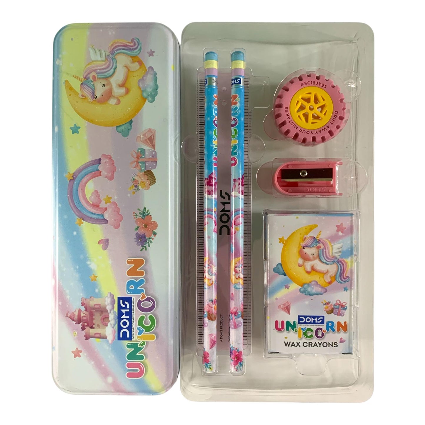 DOMS Unicorn Stationery Set Back-to-School Kit || مجموعة قرطاسية يونيكورن من دومز