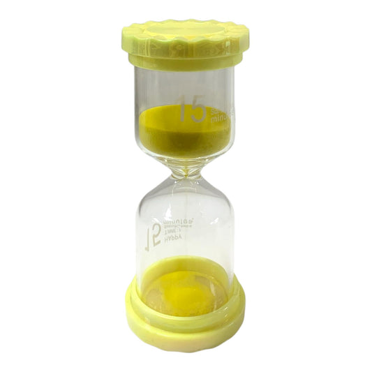 A&T Yellow Sand Timer for Tea 15-Minute Hourglass || ساعة رملية اي اند تي 15 دقيقة لون اصفر