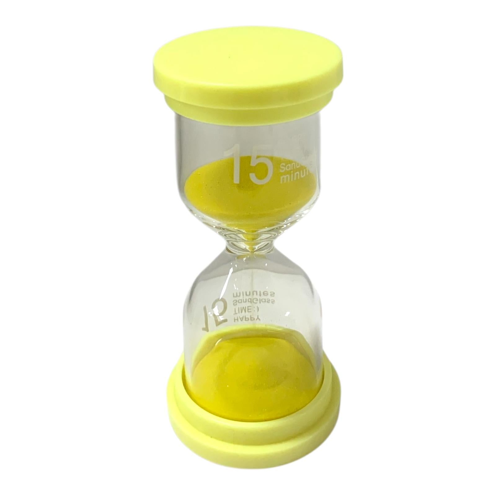 A&T Yellow Sand Timer for Tea 15-Minute Hourglass || ساعة رملية اي اند تي 15 دقيقة لون اصفر