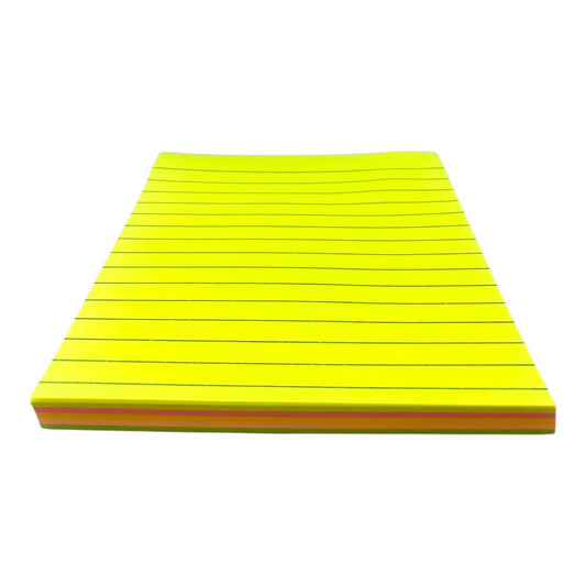 A&T Lined Super Sticky Notes 5x6 || ورق ملاحظات بوست ات ستيكي نوت فسفوري 5*6