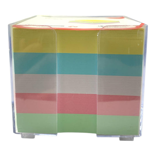 A&T Pastel Notes 750 Pages 85mm with Case || ورق ملاحظات مربع اي اند تي 750 ورقة باستيل 85 مم مع قاعدة