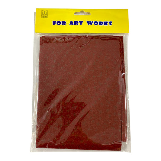 Decorative Textured Craft Sheet Deep Red Color || ورق كريشة ملون بنقشة لون احمر غامق