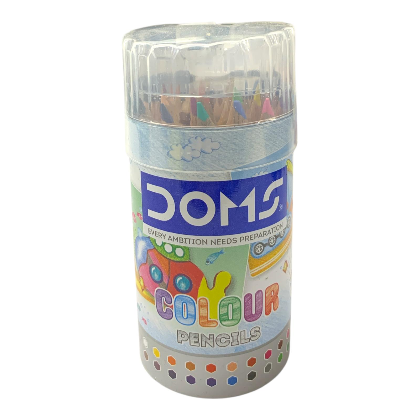 DOMS 12 Short Shade Colour Pencil Tube Pack || الوان خشبية دومز قصيرة 12 لون