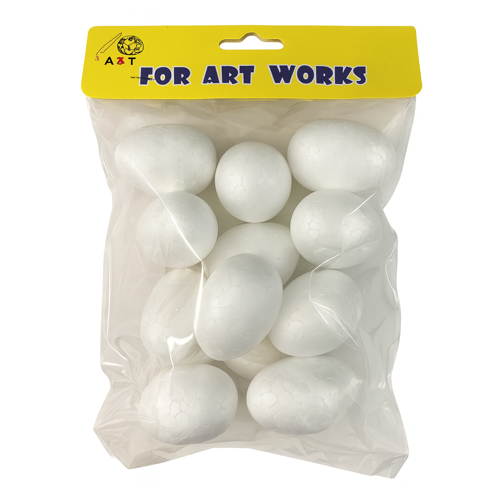 A&T Foam Eggs 12 Pcs || اشكال فلين اي اند تي بيض 12 حبة