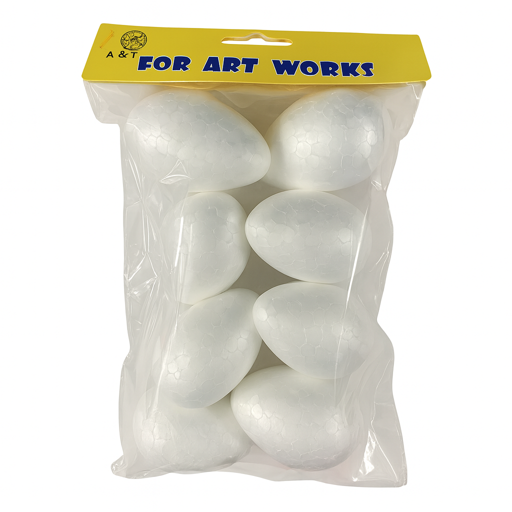 A&T Foam Eggs 8 Pcs || اشكال فلين اي اند تي بيض 8 حبة
