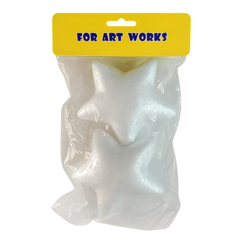 A&T Foam Embossed Stars 2 Pcs || اشكال فلين اي اند تي نجوم بارزة 2 حبة