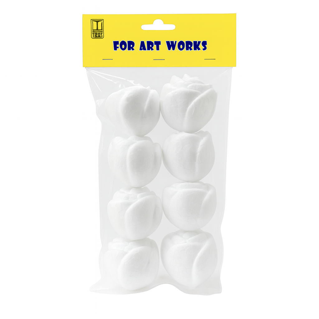 A&T Foam Rose Petals 8 Pcs || اشكال فلين اي اند تي راس وردة 8 حبة