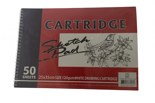 A&T Sketch Pad 50 Pages 120 gsm White Pages B4 Size || دفتر رسم سكتش باد 120 جرام 50 ورقة حجم بي فور