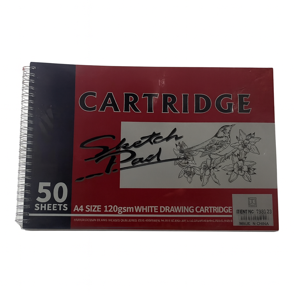 A&T Sketch Pad 50 Pages 120 gsm White Pages A4 Size || دفتر رسم سكتش باد 120 جرام 50 ورقة حجم اي فور