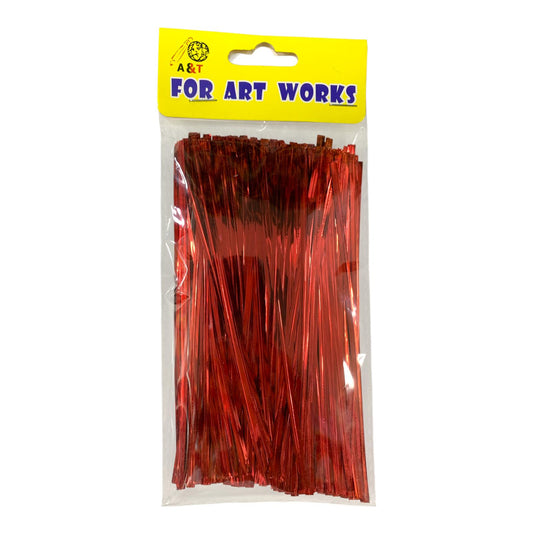 A&T DIY Plastic Sticks 15 cm Red Color || أعواد بلاستيك ملونه حجم 15 سم لون أحمر