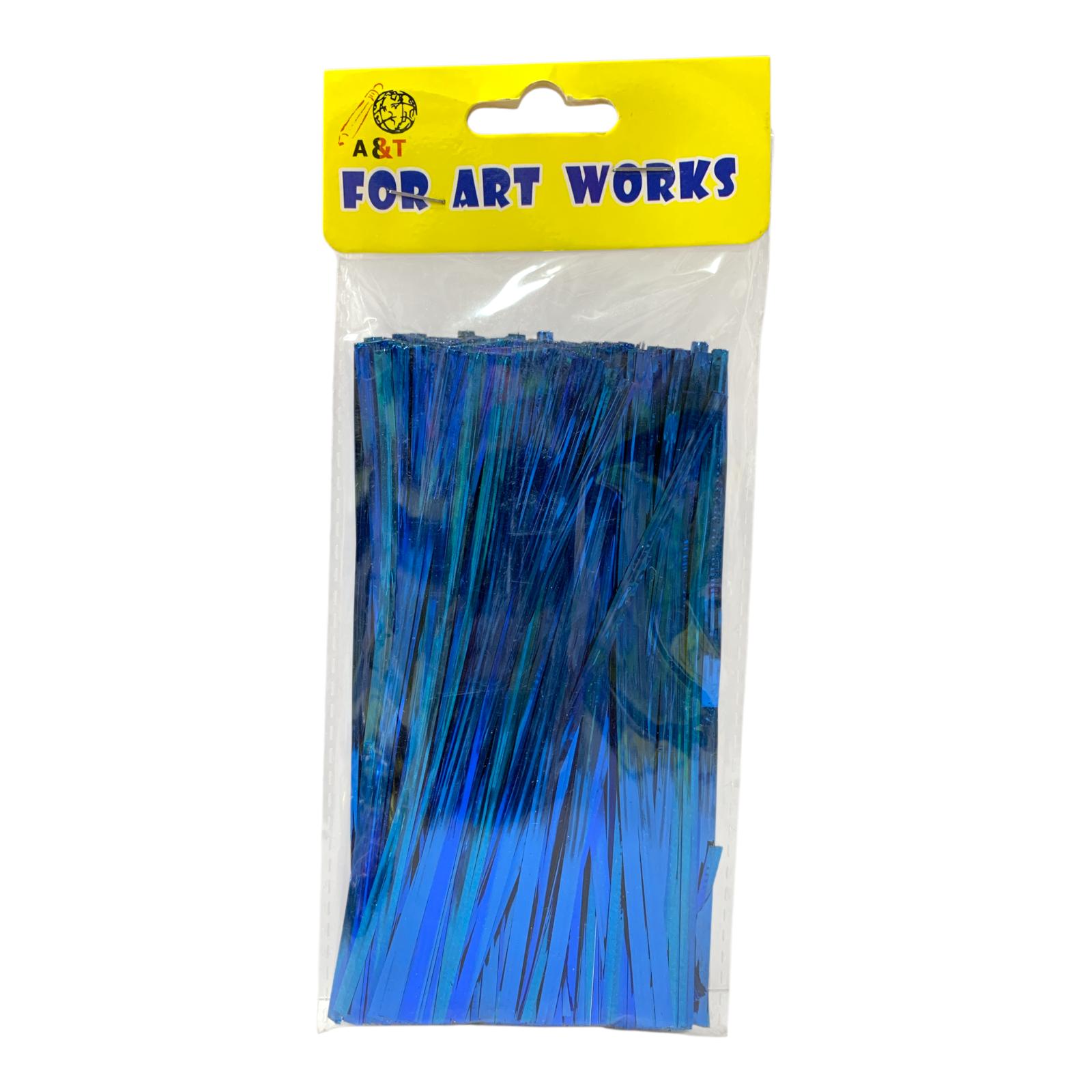 A&T DIY Plastic Sticks 15 cm Blue Color || أعواد بلاستيك ملونه حجم 15 سم لون أزرق