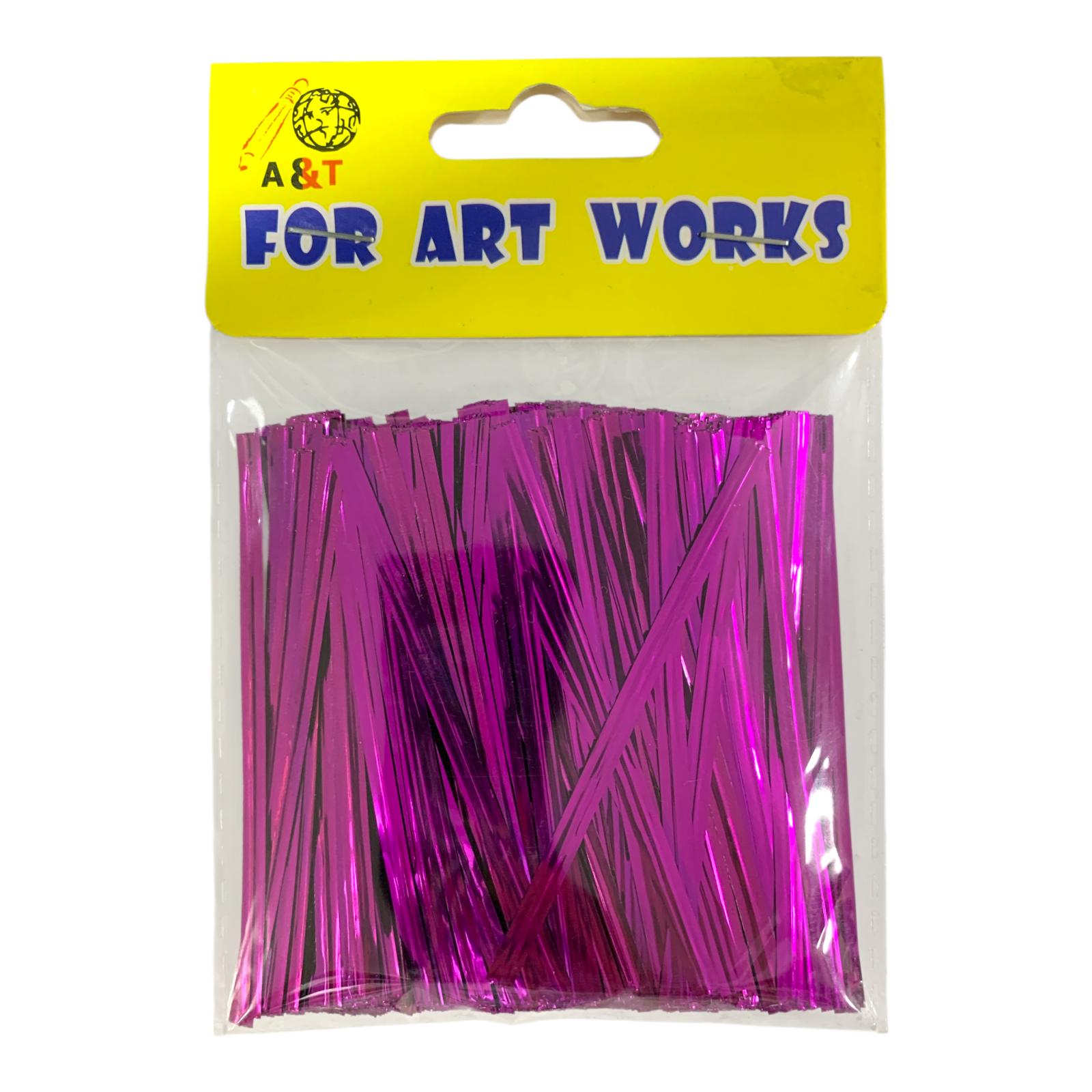 A&T DIY Plastic Sticks 10 cm Purple Color || أعواد بلاستيك ملونه حجم 10 سم لون بنفسجي