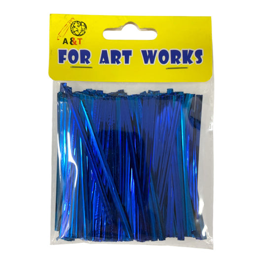 A&T DIY Plastic Sticks 10 cm Blue Color || أعواد بلاستيك ملونه حجم 10 سم لون أزرق