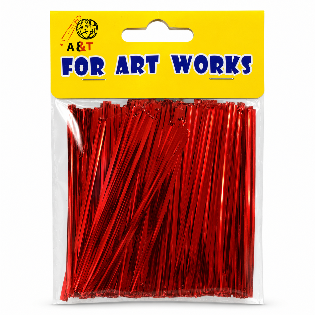 A&T DIY Plastic Sticks 10 cm Red Color || أعواد بلاستيك ملونه حجم 10 سم لون أحمر