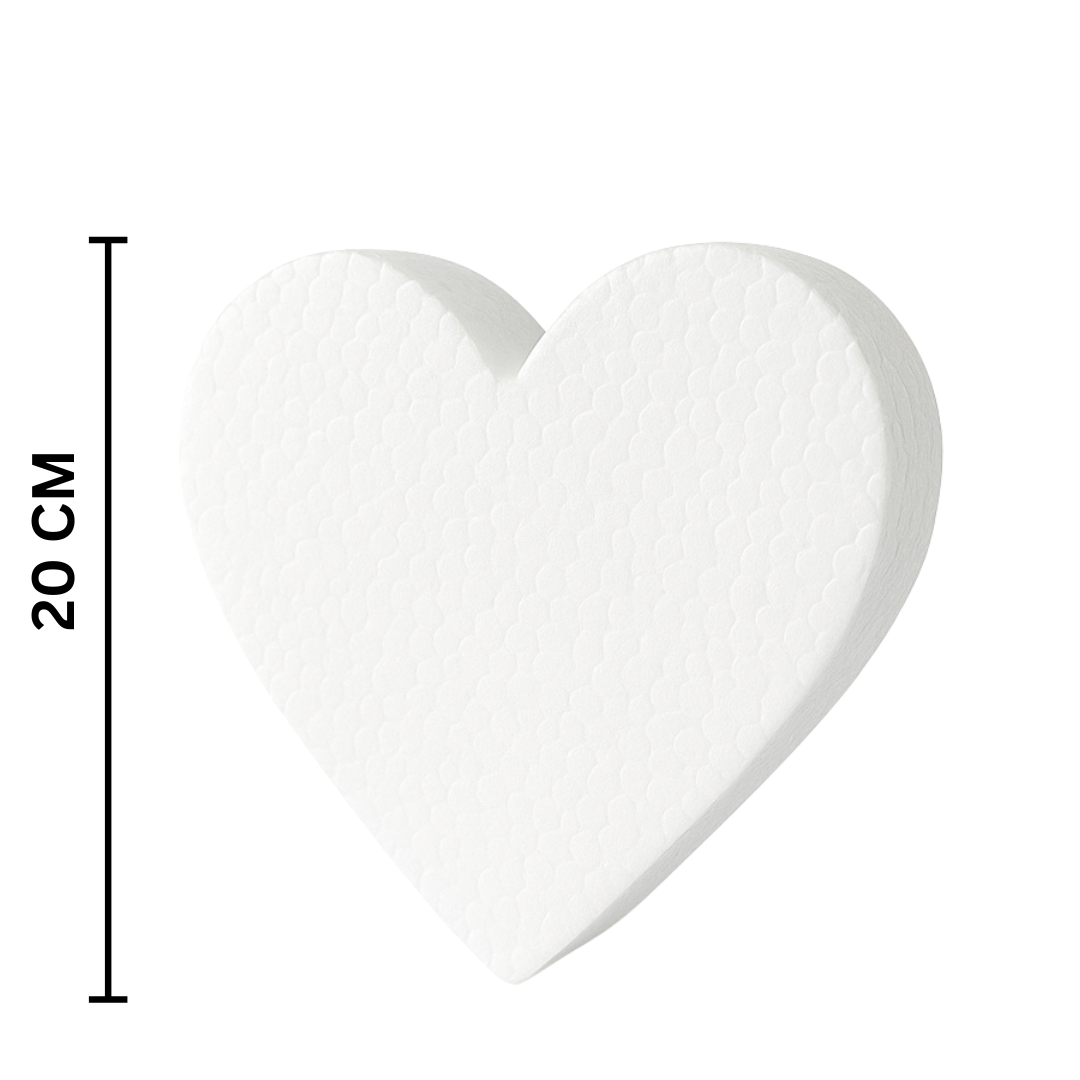 A&T DIY Foam Board 2 cm Thickness Heart 20 cm || لوح فلين للشغال اليدوية اي اند تي سماكة 2 سم مقاس 20 سم شكل قلب