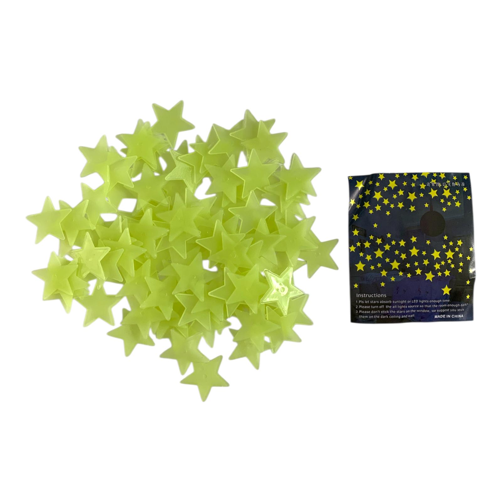 A&T Glow in The Dark Stars Yellow || نجوم مضيئة اي اند تي لون اصفر