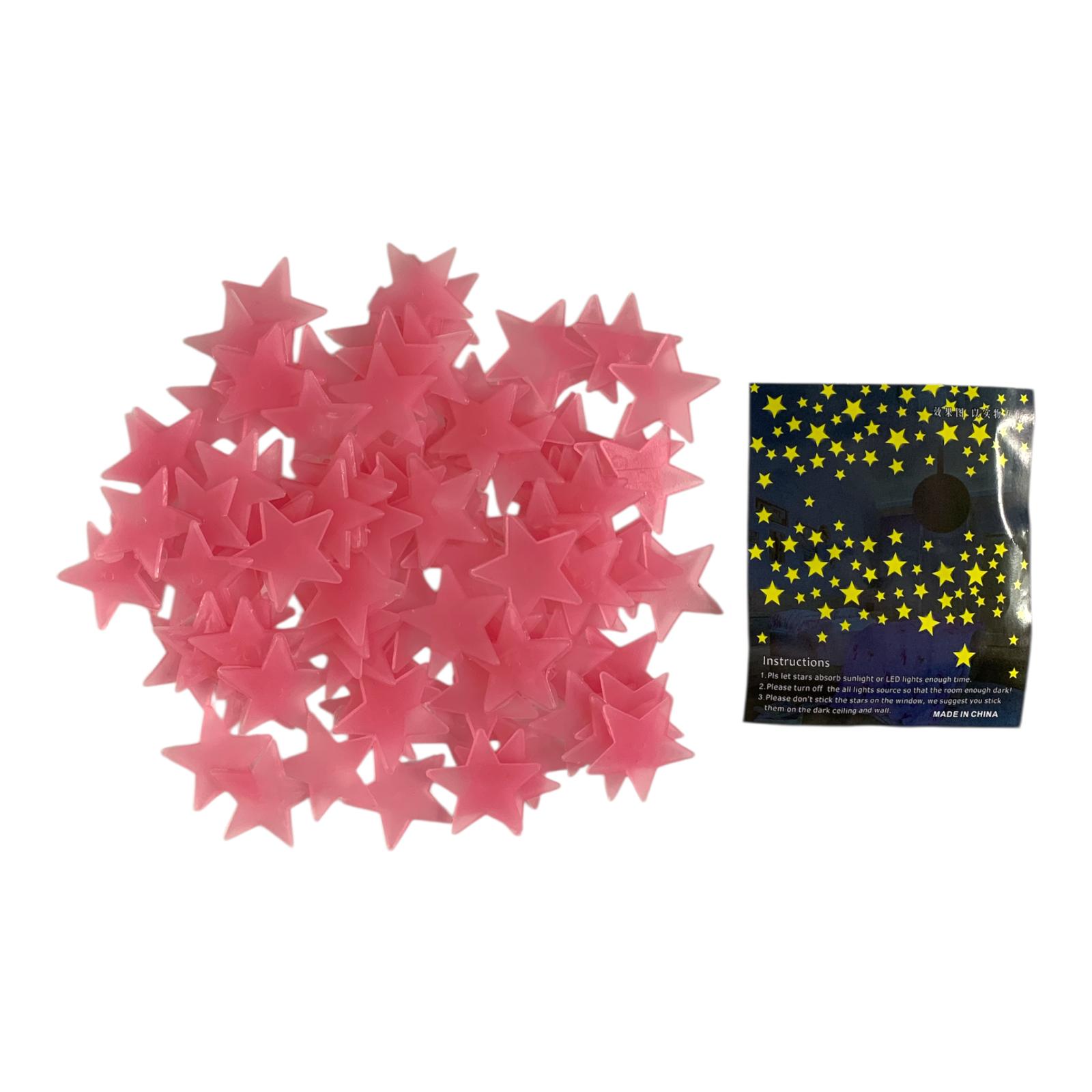 A&T Glow in The Dark Stars Pink || نجوم مضيئة اي اند تي لون وردي