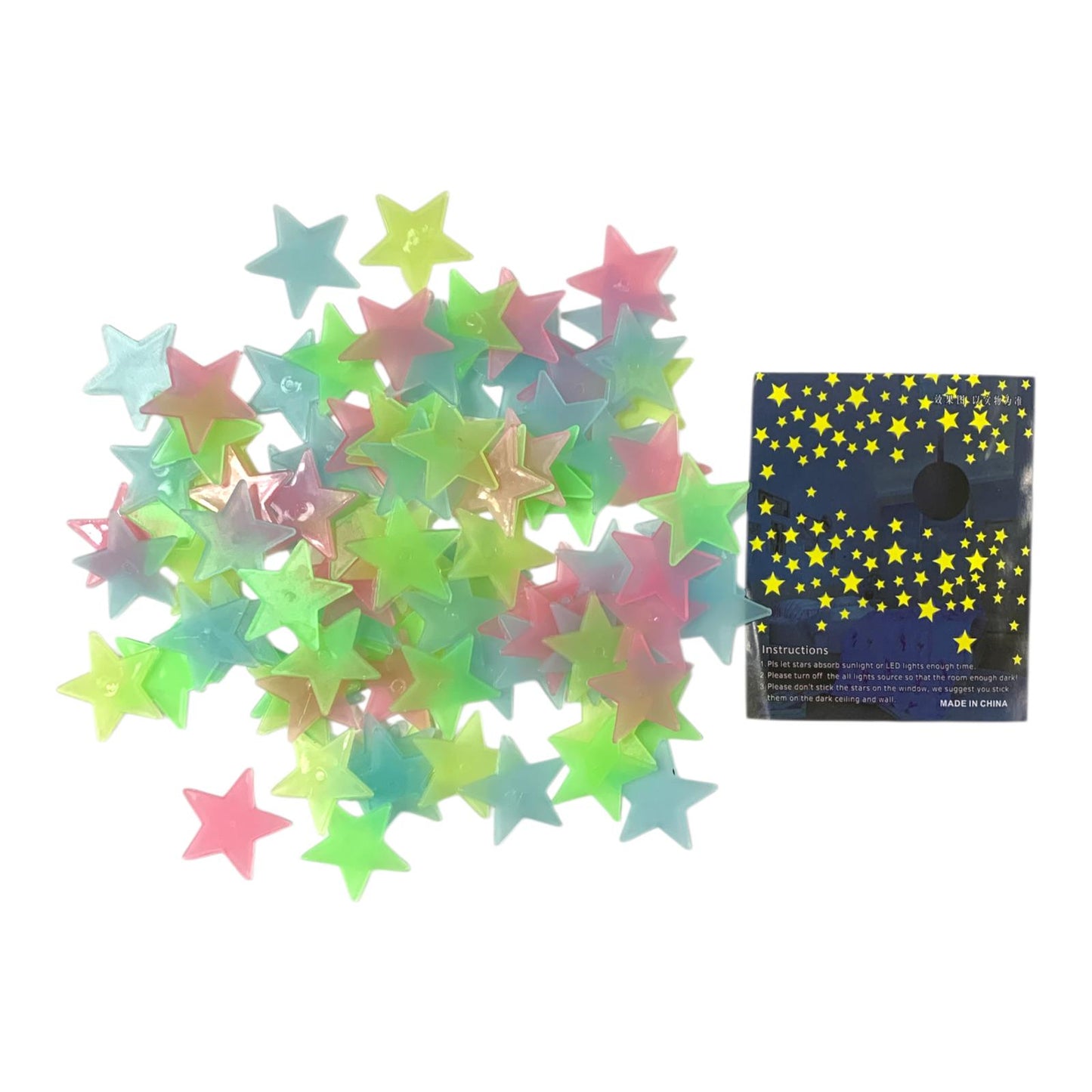 A&T Glow in The Dark Stars Colored || نجوم مضيئة اي اند تي ملون