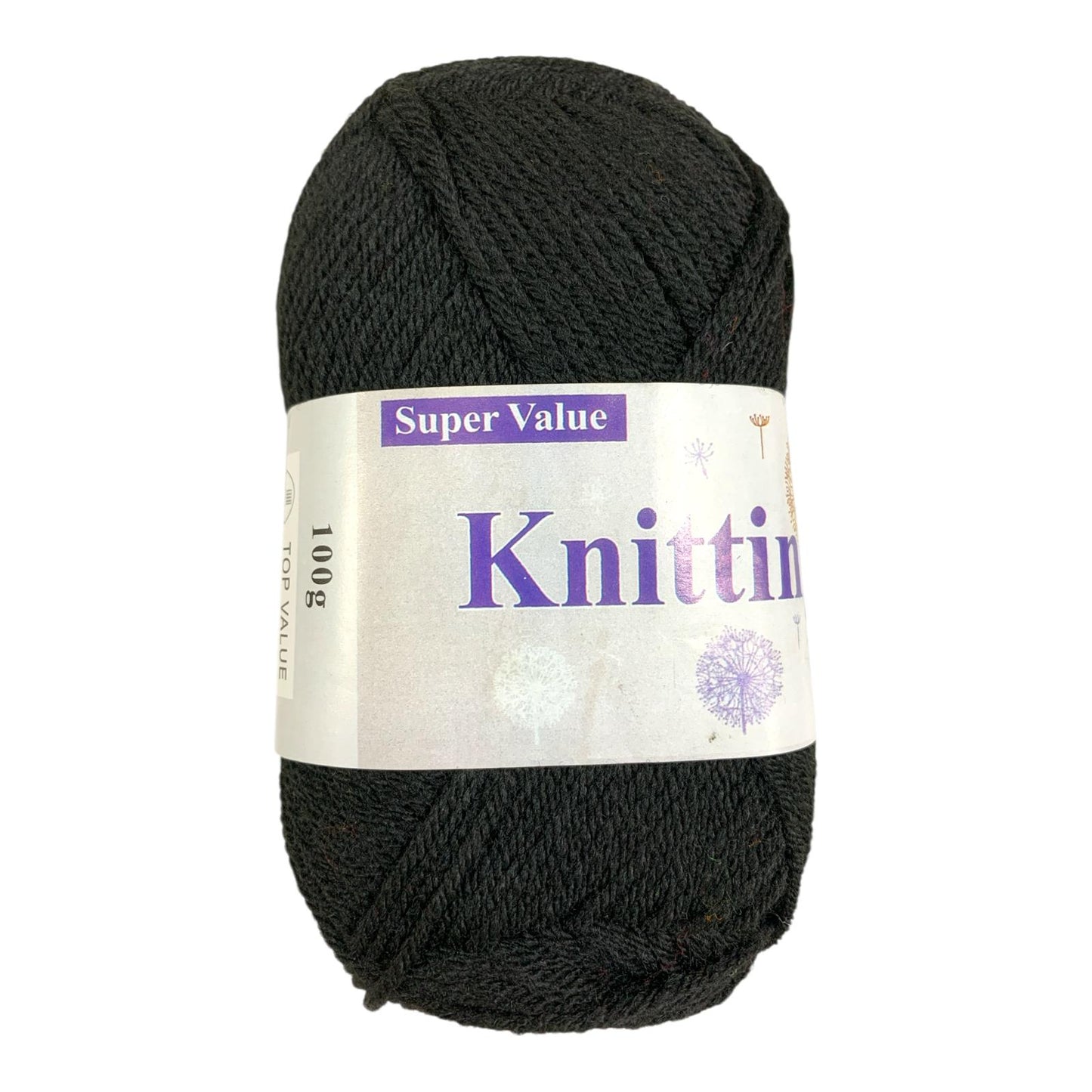 Black Wool Knitting Yarn DIY Crochet || خيط صوف للاشغال اليدوية والكروشيه حجم كبير لون اسود