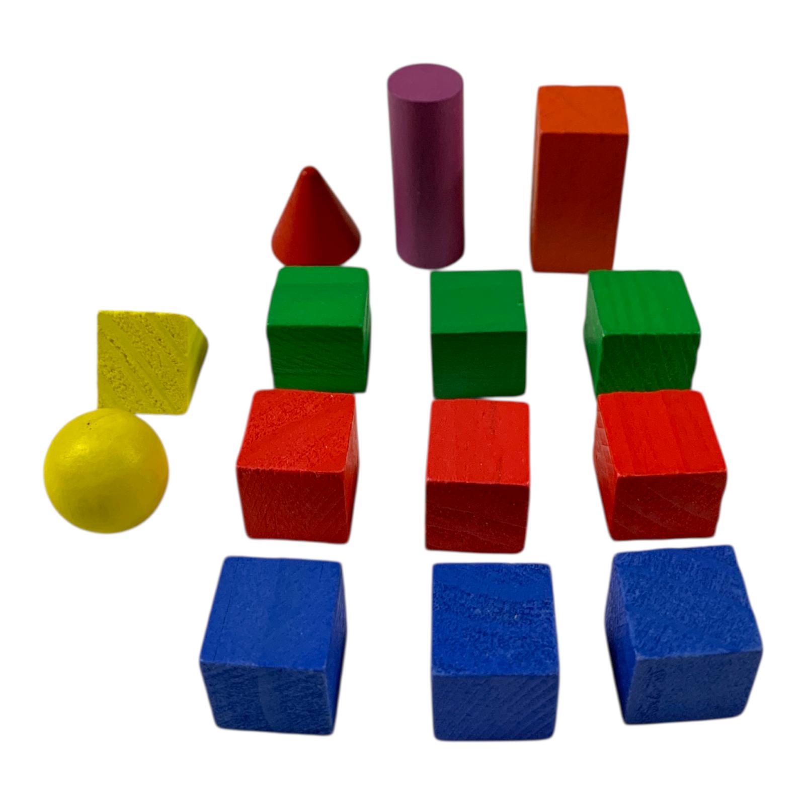 A&T 3D Wood Sponge Shapes 14 Pcs || اشكال هندسية خشب ثلاثي الابعاد 14 حبة