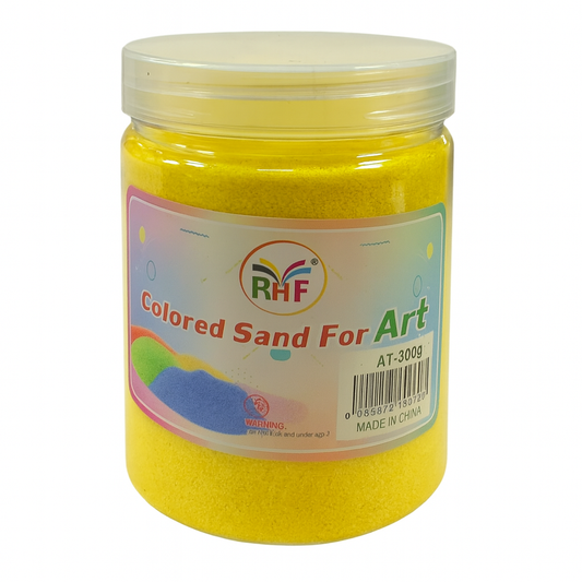 A&T Yellow Sand Large Size 300 g || رمل ملون اي اند تي كبير 300ج لون أصفر