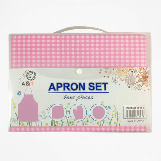 A&T Apron Set 4 Pieces #4 || مجموعة مريول للمطبخ اي اند تي 4 حبة #4