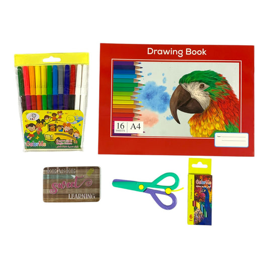 A&T Stationery Set 21 || مجموعة قرطاسية اي اند تي 21 حبة