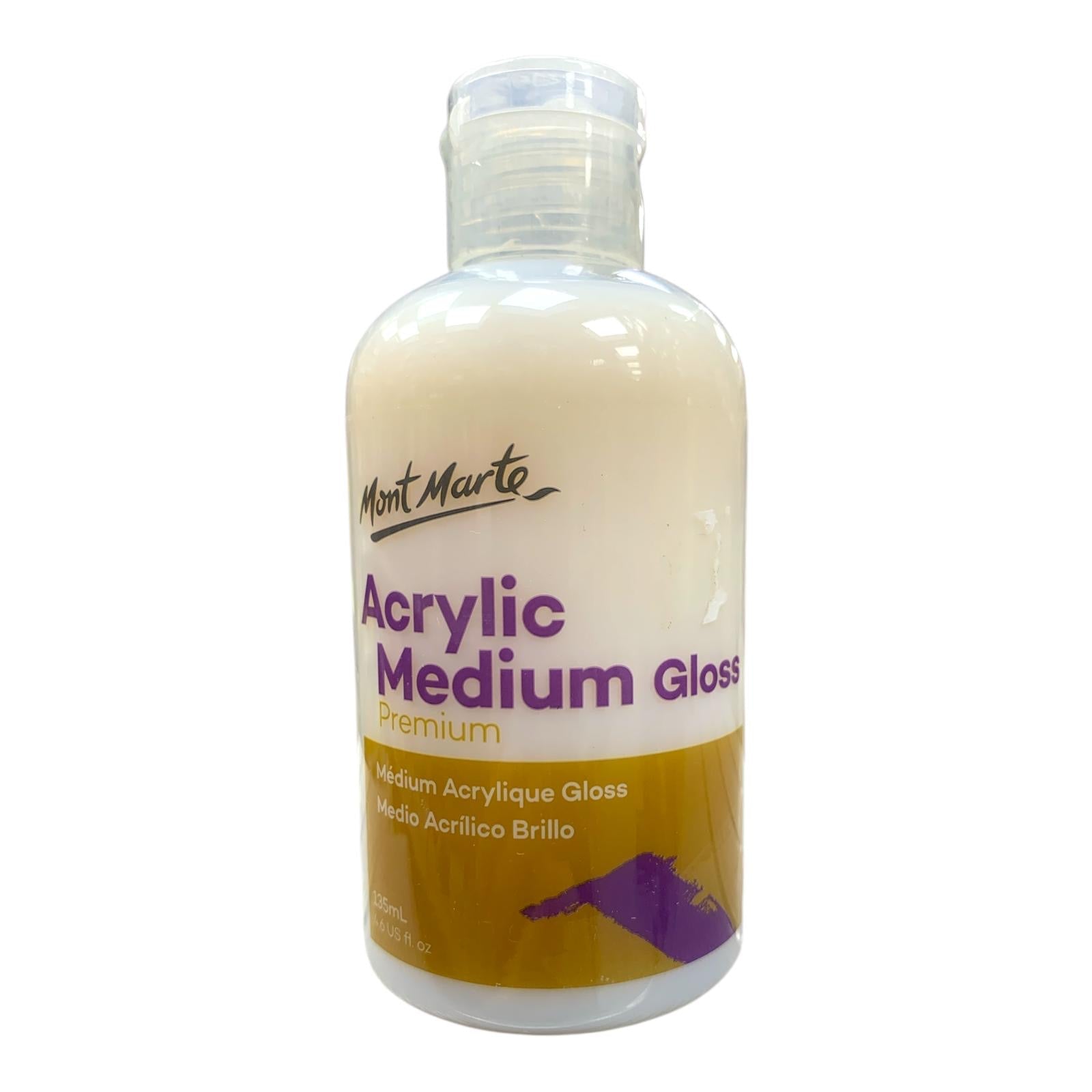 Mont Marte Premium Acrylic Medium Gloss 135 ml || وسيط اكريليك مونت مارت جلوسي ١٣٥ مل
