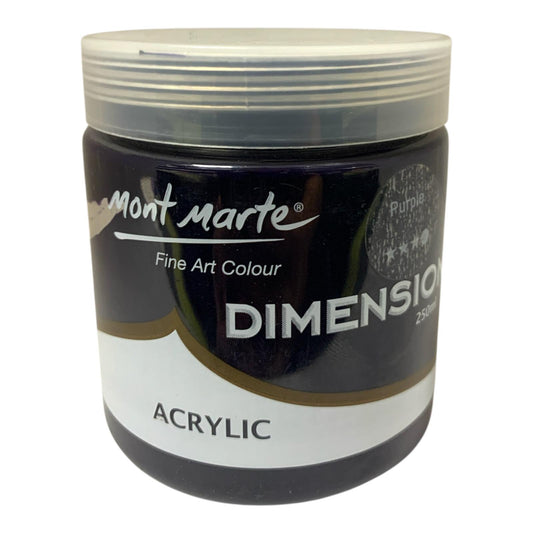 Purple Mont Marte Dimension Acrylic Color 250 ml || الوان اكريليك مونت مارت حجم ٢٥٠ مل لون بنفسجي