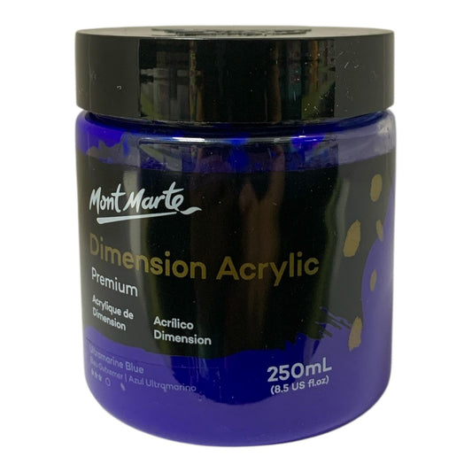 Mont Marte Dimension Pthalo Blue Acrylic Color 250 ml || الوان اكريليك دايمنشن مونت مارت ٢٥٠ مل لون ازرق ثالو