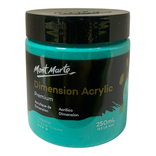 Turquoise Mont Marte Dimension Acrylic Color 250 ml || الوان اكريليك مونت مارت حجم ٢٥٠ مل لون تركواز