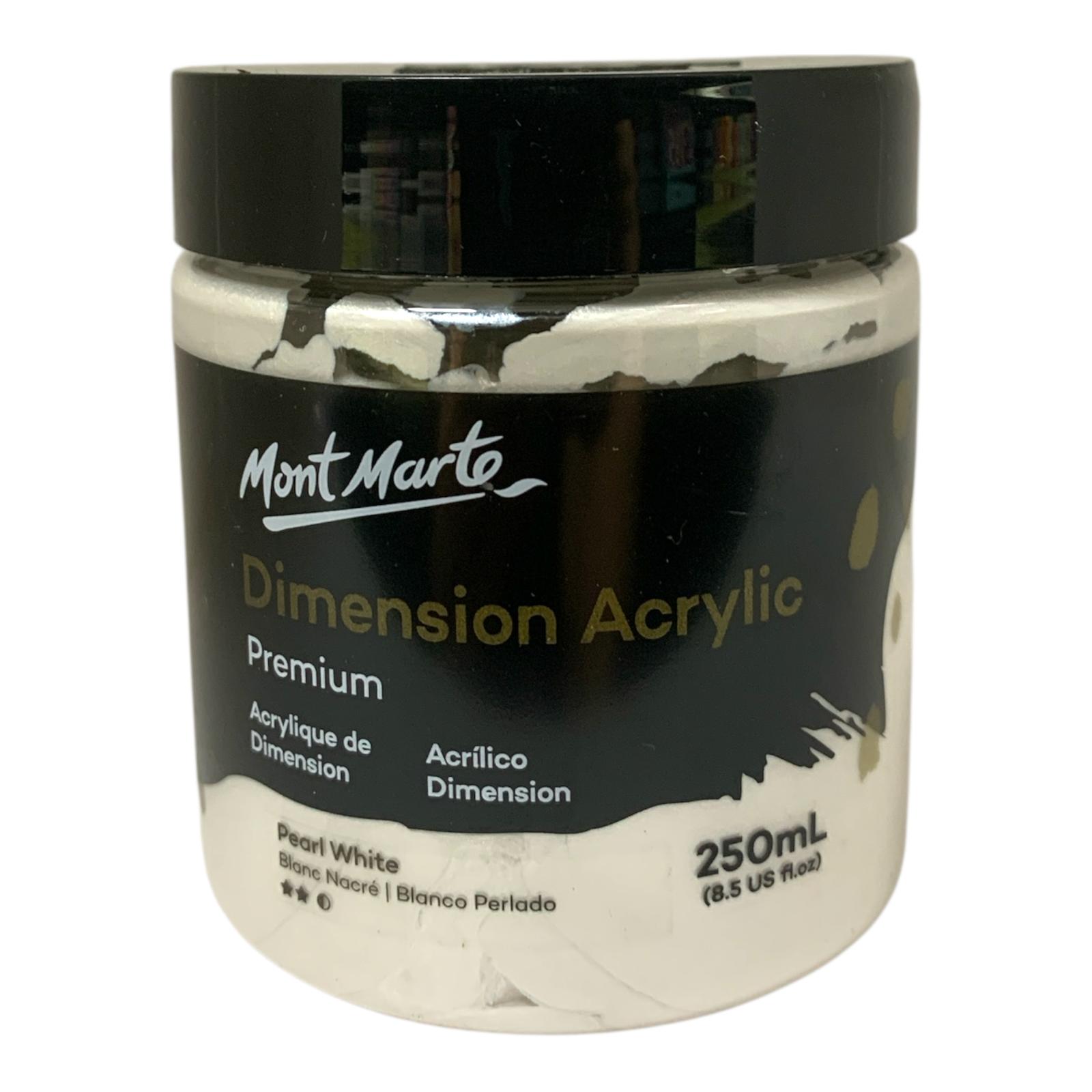 Pearl White Mont Marte Dimension Acrylic Color 250 ml || الوان اكريليك مونت مارت حجم ٢٥٠ مل لون ابيض لؤلؤي