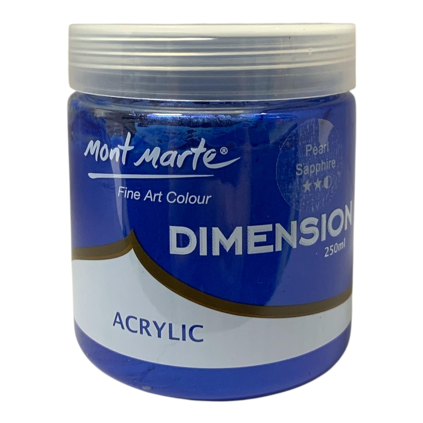 Pearl Sapphire Mont Marte Dimension Acrylic Color 250 ml || الوان اكريليك مونت مارت حجم ٢٥٠ مل لون ازرق سافاير