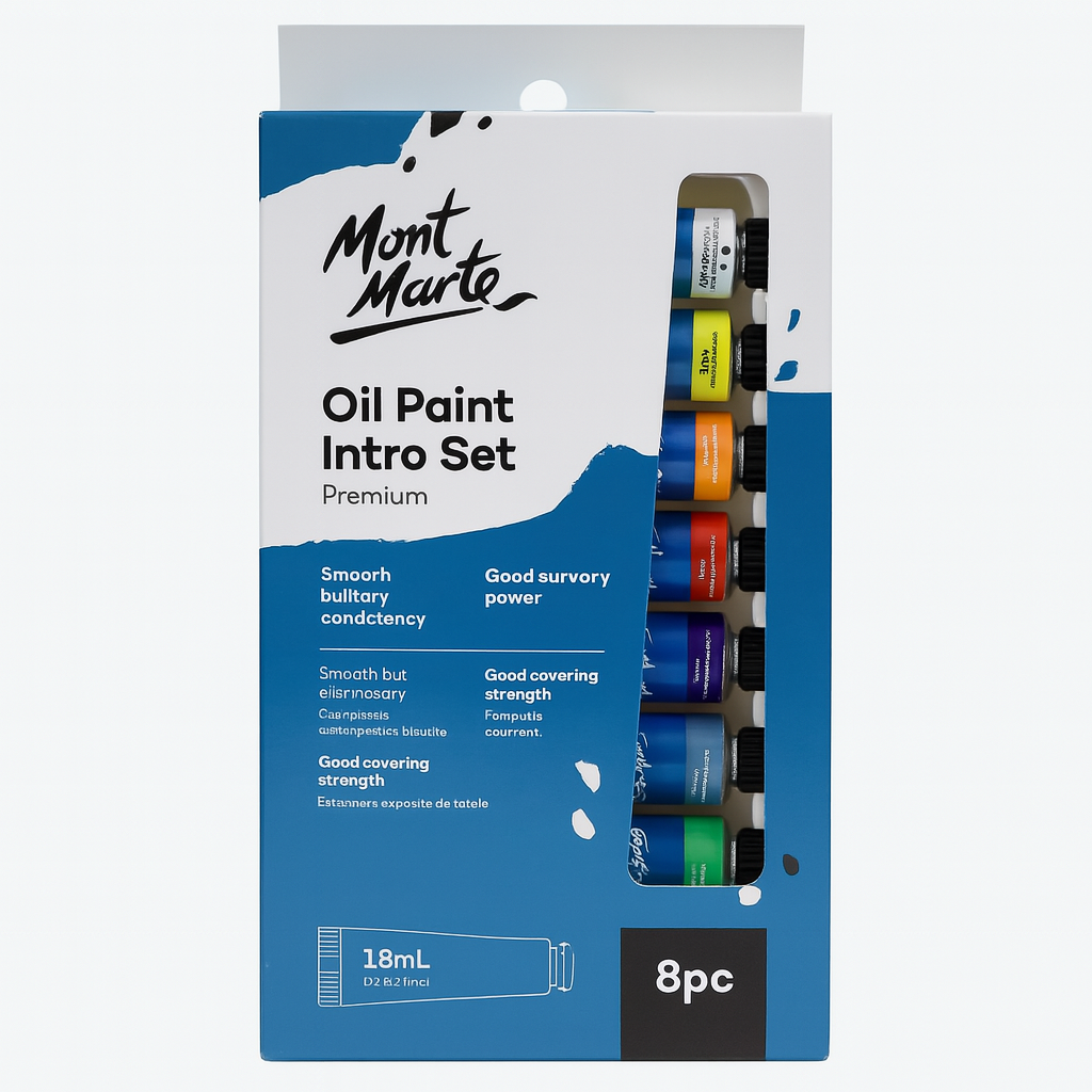 Mont Marte Oil Paints 8 Colors 18ml || الوان زيتية مونت مارت ٨ لون حجم ١٨ مل