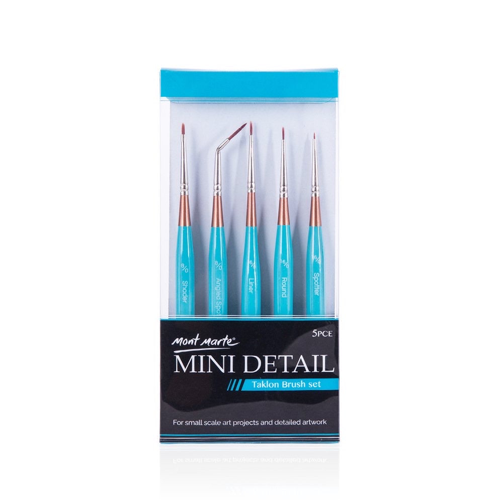 Mont Marte Mini Detail Brush Set of 5 || فرش مونت مارت الضعيفة لأدق التفاصيل