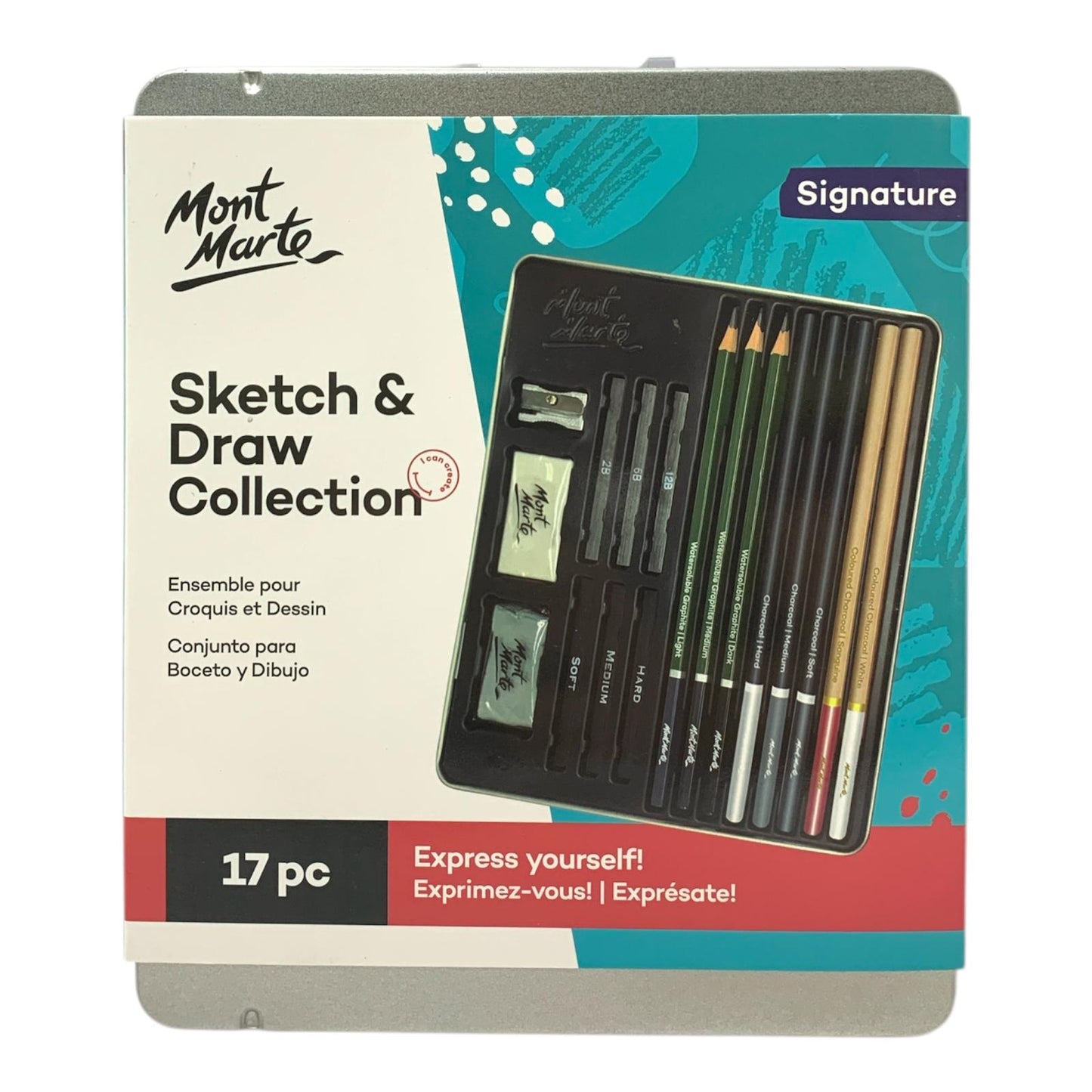 Mont Marte Sketch and Draw Collection 17 Pcs || مجموعة الوان رسم سكتش مونت مارت ١٧ قطعة